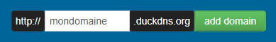 Ajoutez un domaine DuckDNS