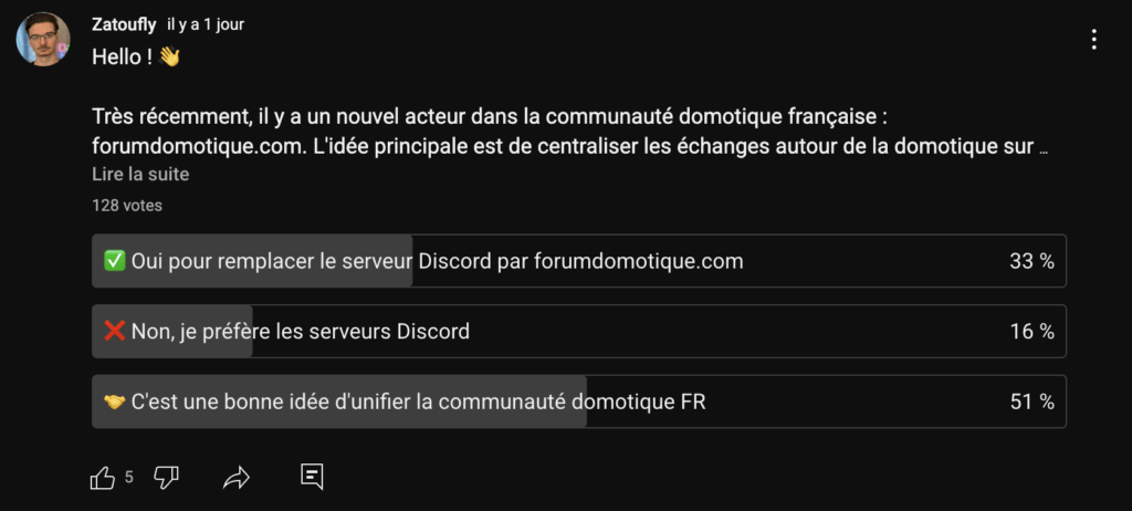 sondage forum domotique