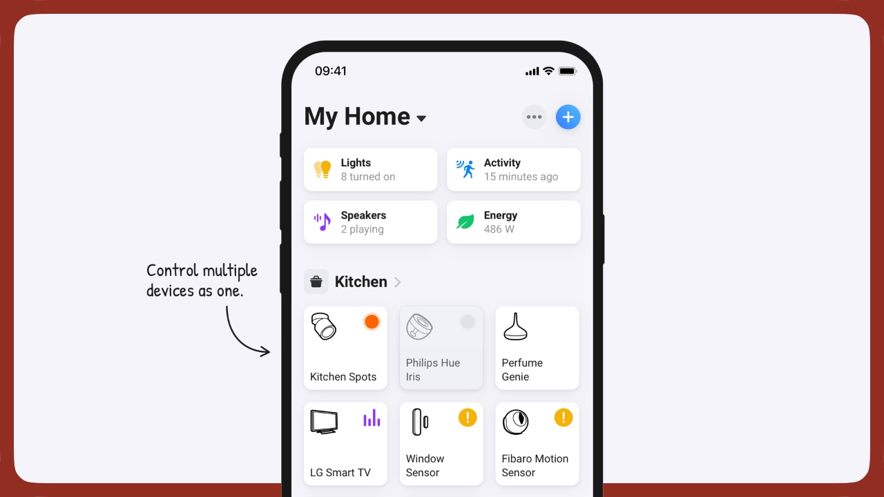 Homey group devices