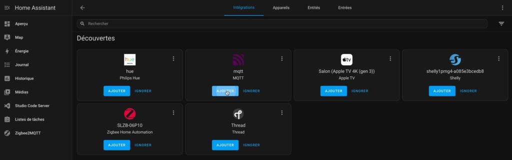 decouverte mqtt home assistant