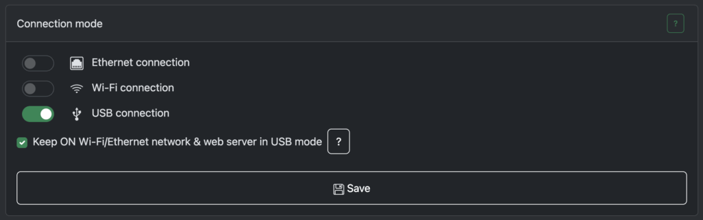 smlight mode de connections